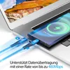 USB-C zu USB-C Kabel 480mbps 60W mit Metall Stecker - Blau Produktbild-Vorschau 2