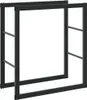 vidaXL Stojan na palivové drevo čierny 55x30x61 cm oceľ Náhľad obrázku produktu 1
