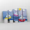 Bild auf Leinwand - Leinwandbild - Origami boot meer himmel Produktbild-Vorschau 4