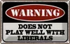 vianmo Blechschild 12x18 cm Warning does not play well with Produktbild-Vorschau 1