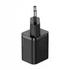 A black USB-C charger with visible text and logos. Produktbild-Vorschau