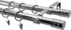 LOFT Doppelte Gardinenstange 19 mm 240 cm Silber Nickel Produktbild-Vorschau 1