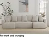 MEBLINI Schlafcouch mit Bettkasten - 312x142x73cm - Creme Produktbild-Vorschau 3