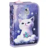 Katzen Federtasche gefüllt Federmäppchen Federmappe Stifte Produktbild-Vorschau 1