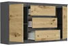 Komoda 140 cm zásuvky dveře skříňka FRAMIRE R-140-S3 Náhled obrázku produktu 7