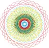 A colorful geometric pattern created by a spirograph-like device. Podgląd zdjęcia produktu