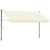 vidaXL Markise Einziehbar Creme 350x150 cm Stoff und Stahl Produktbild-Vorschau 1