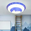 Deckenleuchte, Glas, Mond Sterne, blau, weiß, 30 cm Produktbild-Vorschau 5