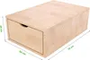 Aufbewahrungswürfel Holz 75x50 cm + Schublade - Naturlack Produktbild-Vorschau 5