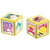 Two yellow cubes with cartoon animal faces on each side, set against a white background. Náhľad obrázku produktu