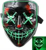 Schwarze LED-Leuchtmaske für Halloween-Horrorparty Produktbild-Vorschau 1