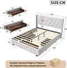UnboxG Polsterbett 140x200cm, Doppelbett mit 3 Schubladen Produktbild-Vorschau 6