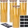 4er Set Vorratsglas mit Bambusdeckel und 8 Kreidetafel- Produktbild-Vorschau 1