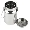 Edelstahl Milchkanne 2,5L mit Deckel & Griff – Produktbild-Vorschau 4