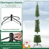 A collage of images showing details of an artificial Christmas tree, including its stand and assembly. Podgląd zdjęcia produktu
