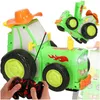 Trattore RC trattore che salta ballando suono verde Anteprima dell’immagine prodotto 2