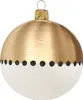 Weihnachtskugel Weiß Gold Produktbild-Vorschau 1