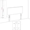 Diagram showing how to attach a headboard to a wall. Produktbild-Vorschau