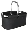 Nákupní skládací košík 43 x 27 x 23 cm černý Náhled obrázku produktu 1