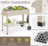 COSTWAY Hochbeet mit Ablage & 2 Rollen, Erhöhtes Gartenbeet Produktbild-Vorschau 3
