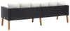 vidaXL 3-Sitzer-Gartensofa mit Auflagen Poly Rattan Schwarz Produktbild-Vorschau 6