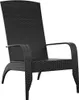 vidaXL Sedia da giardino Adirondack in polirattan nero Anteprima dell’immagine prodotto 8