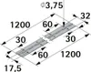 Hettich Stangenscharnier Stahl 32 x 1200 mm schwarz Produktbild-Vorschau 3