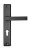 A black door handle set with a keyhole is shown against a white background. Produktbild-Vorschau