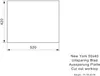 A diagram showing the dimensions of a cut-out worktop, with accompanying text describing the product. Produktbild-Vorschau