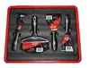 A set of putty knives in a red carrying case with black foam inserts. Produktbild-Vorschau