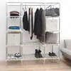 Breiter XXL Kleiderschrank Metall Regal Kleiderstange Produktbild-Vorschau 2