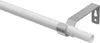 A single curtain rod bracket and a section of a white curtain rod, shown against a white background. Produktbild-Vorschau