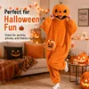 Halloween pompoen pyjama – Pluizen jumpsuit met capuchon Productafbeelding-voorbeeld 6