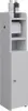 A white bathroom cabinet with two bottles on top. Produktbild-Vorschau