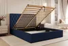 FEDVE Polsterbett Cupo aus Velvet 200x200 cm, Blau Produktbild-Vorschau 4