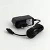 A black power adapter with a coiled cable on a white background. Voir les images du produit