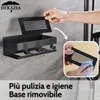DEKAZIA® - mensola doccia nero mensola bagno mensole bagno Anteprima dell’immagine prodotto 3