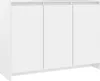 A white sideboard with three doors is shown against a white background. Náhľad obrázku produktu