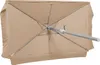 The underside of a rectangular patio umbrella is shown, with its metal frame and beige fabric canopy. Produktbild-Vorschau