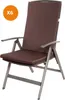 Stuhlkissen 6er set | Sitzkissen 110x47x4cm Braun | Produktbild-Vorschau 1