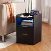 Nachtkastje met 2 lades, 40x40x60 cm, met LED-verlichting, Productafbeelding-voorbeeld 3