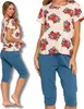 Pigiama Donna Due Pezzi Moray Manica Corta Pantaloni Anteprima dell’immagine prodotto 1