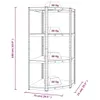 vidaXL Étagère d'angle avec 4 étagères Anthracite Acier & Voir les images du produit 8