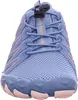 A close-up, front-facing view of a blue and pink women's athletic shoe. Podgląd zdjęcia produktu