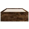 Bettgestell ohne Matratze Räuchereiche 100x200 cm Produktbild-Vorschau 5