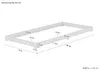 Kurzes Futon extra niedriges Unterschiebbett 90x190 Kiefer Produktbild-Vorschau 3
