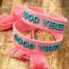 LS-LebenStil Canvas Statement Armband Small Good Vibes Pink Produktbild-Vorschau 4