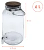 1.06 Getränkespender aus Glas - mit Holz Deckel /  6 Liter Produktbild-Vorschau 2