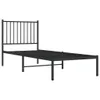 Bettgestell mit Kopfteil Metall Schwarz 80x200 cm Produktbild-Vorschau 3