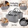 2 Stück Filztaschen Hellgrau Einkaufstasche Kaminholztasche Produktbild-Vorschau 9